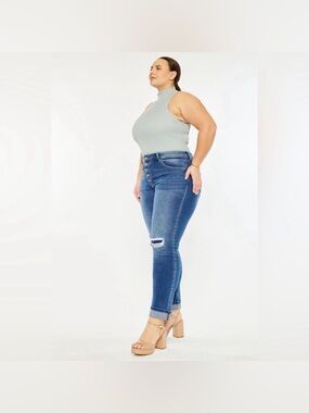 Kancan Klover mid rise slim straight jeans